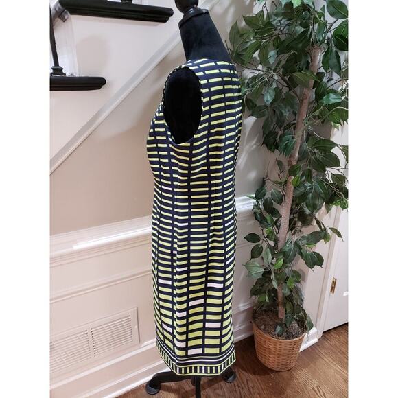 Maya Brooke Women's Multicolor Round Neck Sleeveless Knee Length Dress Size 12 - Picture 6 of 14